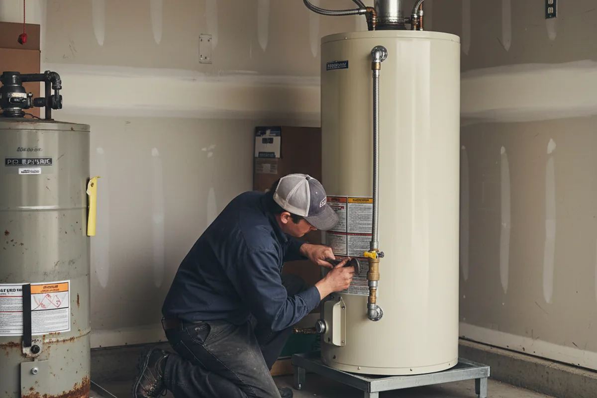 Water heater and shutoff valve replacement in New Alexandria